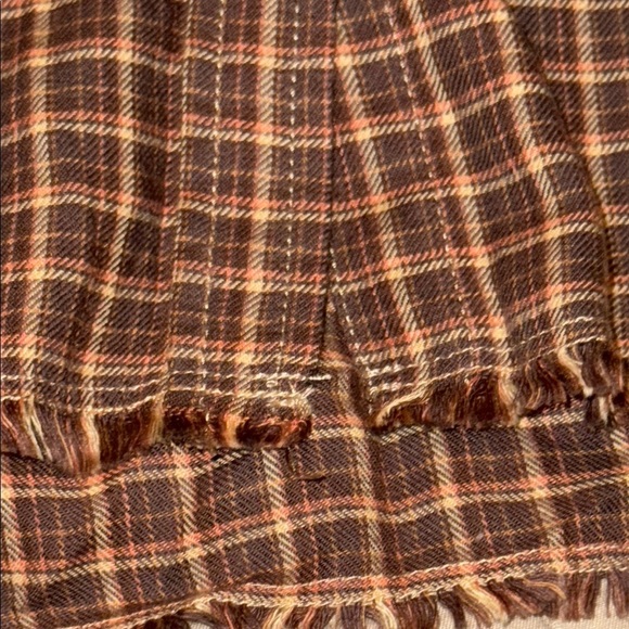 🌹NWT: AMERICAN EAGLE PLAID FRINGE HEM BUTTON DOWN SLEEVELESS SHIRT - Picture 7 of 7